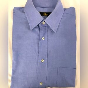 Fendi mens dress shirt blue size 15 3/4 x 33 arm with chest pocket